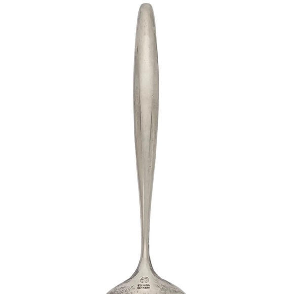 Set of 9 Vintage Georg Jensen Denmark Cypress Sterling Silver Spoons 7" #18629 - Picture 6 of 9